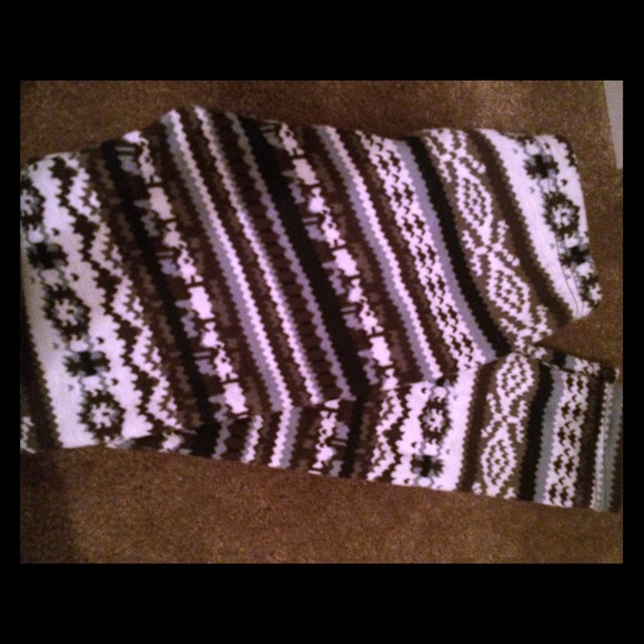 Printed fleece leggings