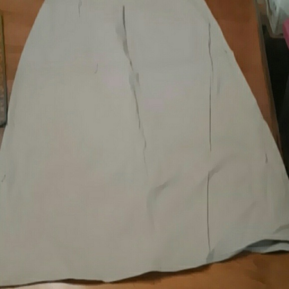 Khaki Tea Length Skirt