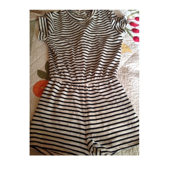 New Black and white american apparel romper.