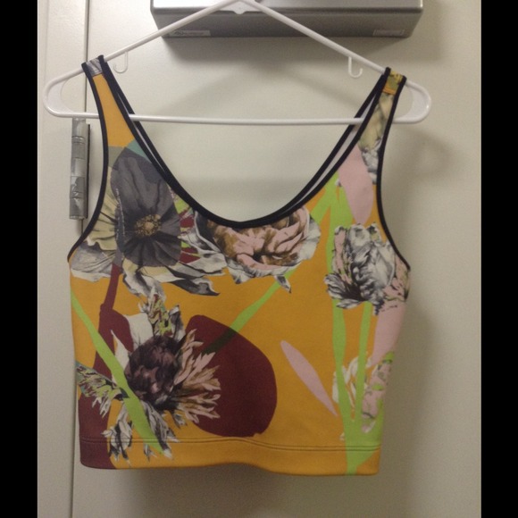 Multi colored crop tank top