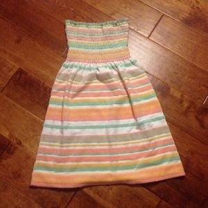 Juicy Couture striped strapless terry cloth dress