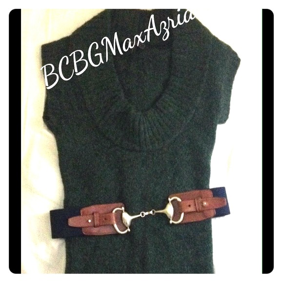 BCBG green sweater dress