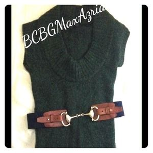 BCBG green sweater dress