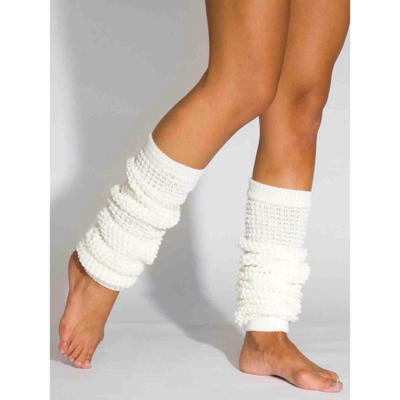Cream off white American Apparel long leg warmers
