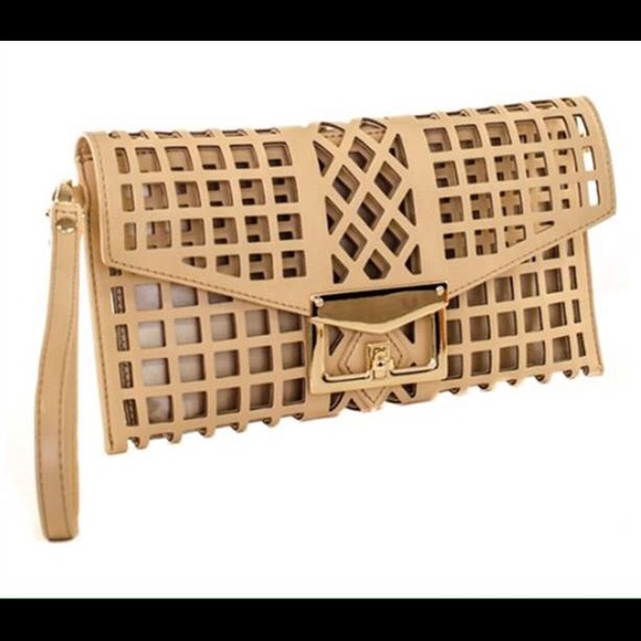 NWT Art Deco cut out clutch with straps x-sold - Picture 3 of 3