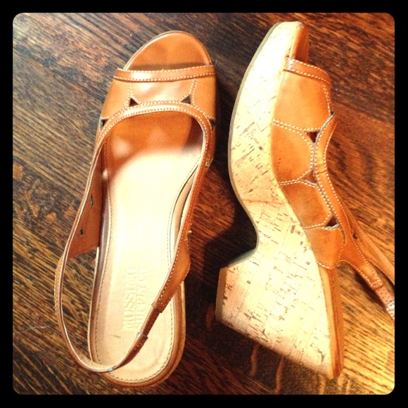 Cute tan wedge sandals