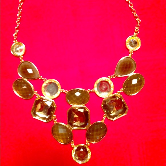 Gold statement necklace