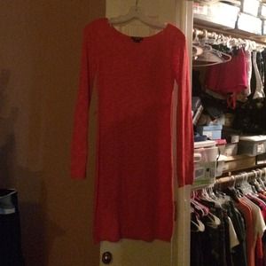 Coral sweter dress