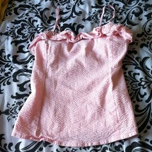 ✨price reduced✨ Pink seersucker tank