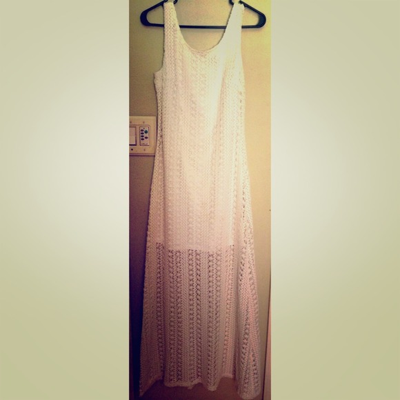 Long White crochet dress. Never been worn!!