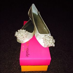 Kate Spade Ivory Fanna Wedding Slippers