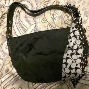 Medium Coach Signature Purse with scarf