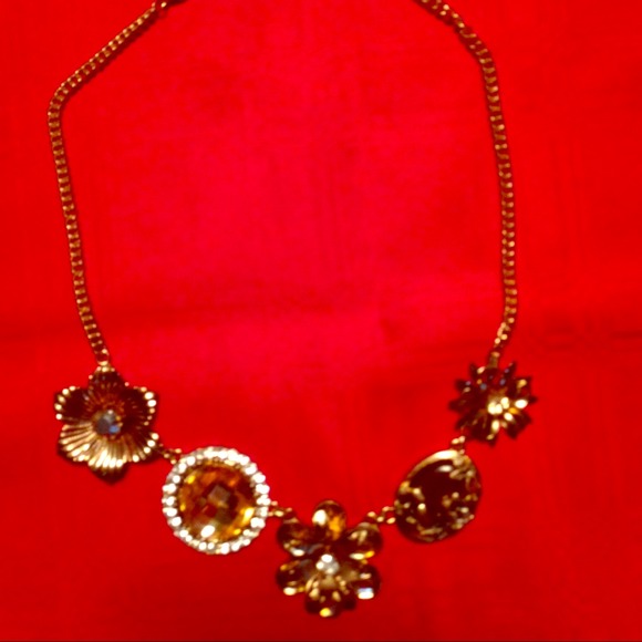 Gold statement necklace
