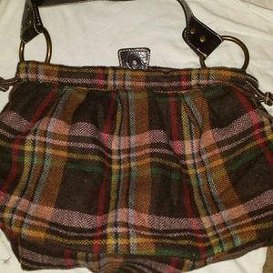 Brown checked purse (better pictures coming later)