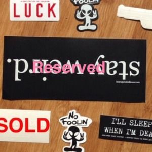 Cool kids, ying yang, stay weird reserved listing