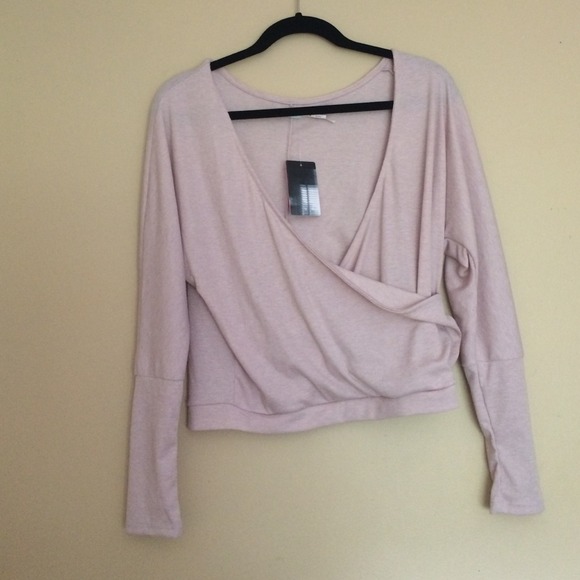 Kimchi and blue wrap look blouse in blush size M