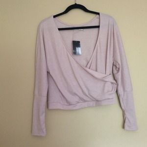 Kimchi and blue wrap look blouse in blush size M