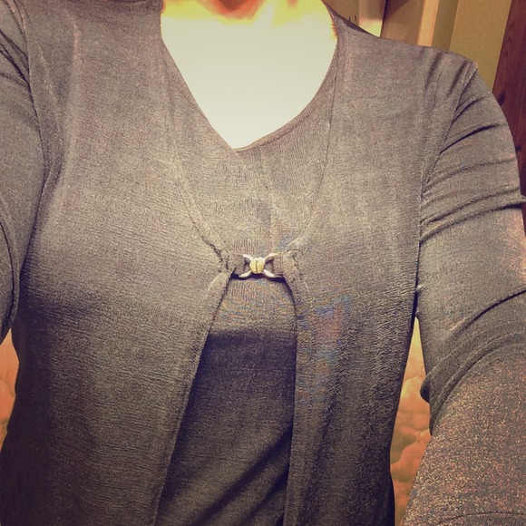 Grey long sleeve top