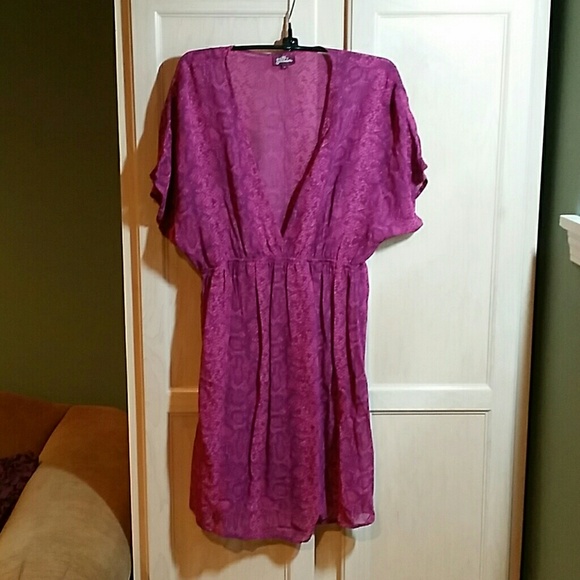 Sheer purple dress