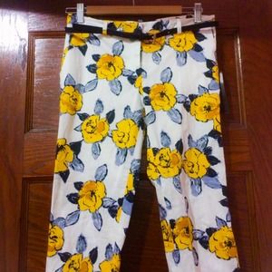 🆕WOT Zara white floral trousers