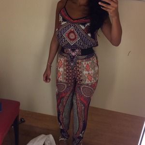 Printed jumpsuit worn once