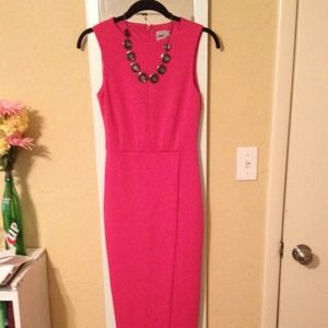 Long ASOS fuchsia dress