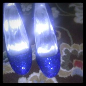 Charlotte Russe Navy Blue Sparkle Heels