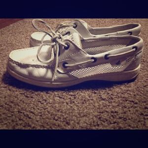 All white sperry top-sider womens shoes
