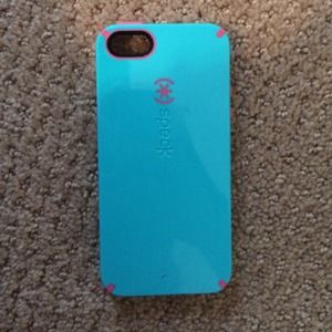 Used pink/teal Speck iPhone 5/5s case