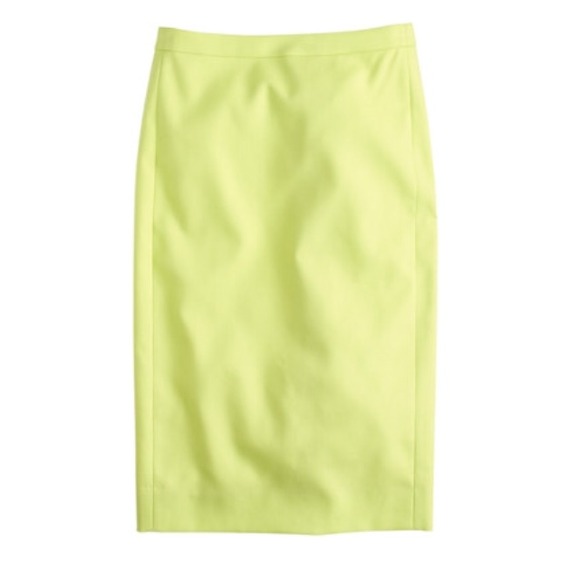 No. 2 Pencil Skirt in Cotton Twill (Fresh Citrus)