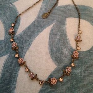 Michal Negrin pink flower necklace