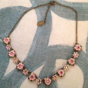 SALE!! Michal Negrin pink flower necklace.