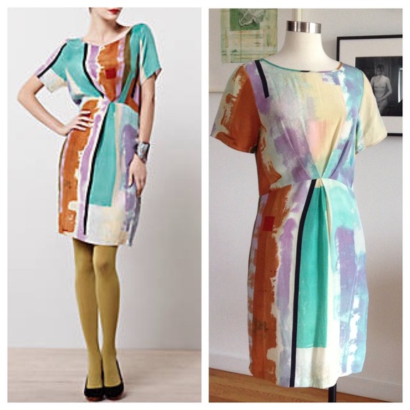 Anthropologie Dresses & Skirts - Anthropologie silk dress by Helen Bullock Size 6