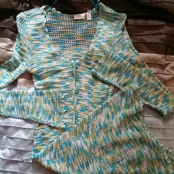 Long Crocete Rayon Cardigan
