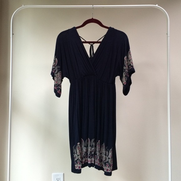 Navy Blue Boho Dress NWOT