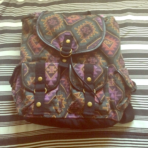 tribal print backpack