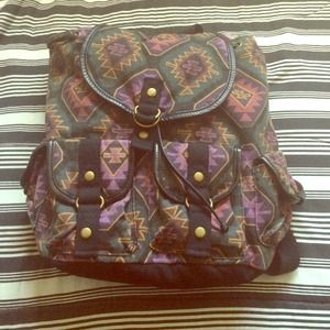 tribal print backpack