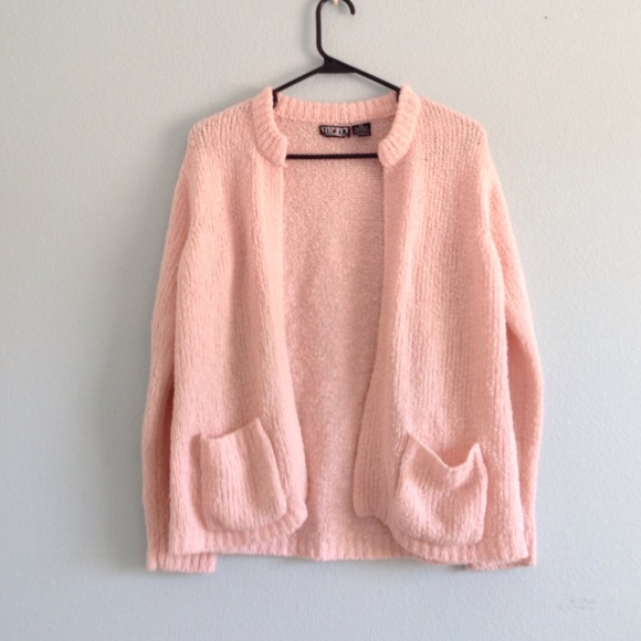 Light Pink Vintage Open Cardigan