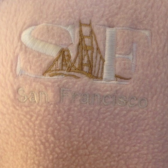 LIGHT PINK FLEECE ZIP UP SWEATSHIRT        REDUCED - Picture 2 of 2