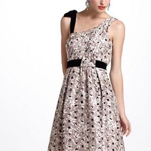 Hitherto Anthropologie Tie-Shoulder Ikat dress