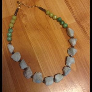 Chunky raw Amazonite necklace