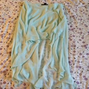 Mint hi-low skirt