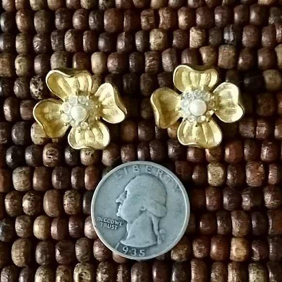 Gold tone earrings