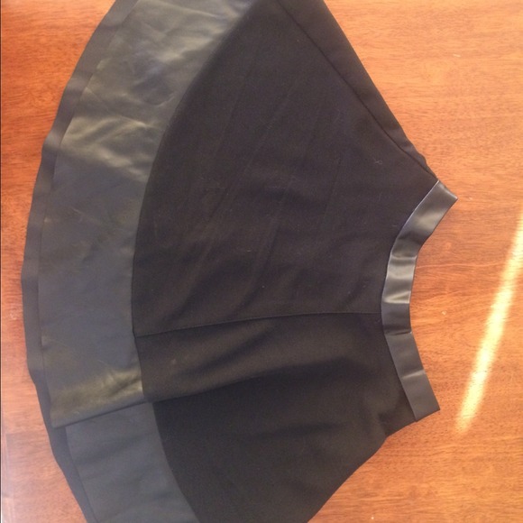 Forever 21 skater skirt (leather trim)