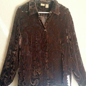 Velvet blouse/ sweater