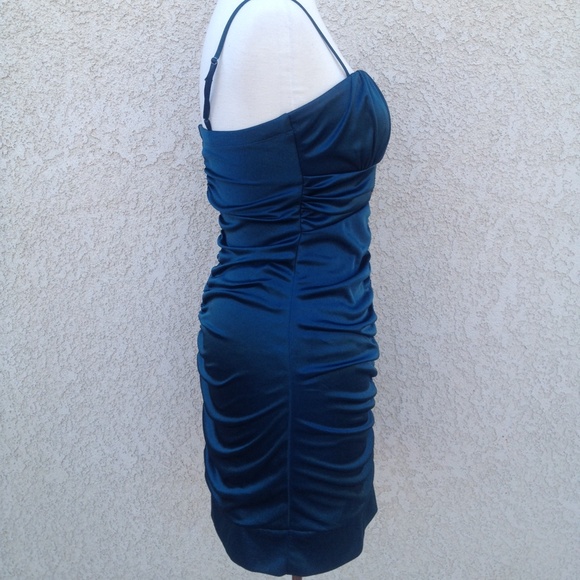 Teal Cocktail Dress - Picture 2 of 4