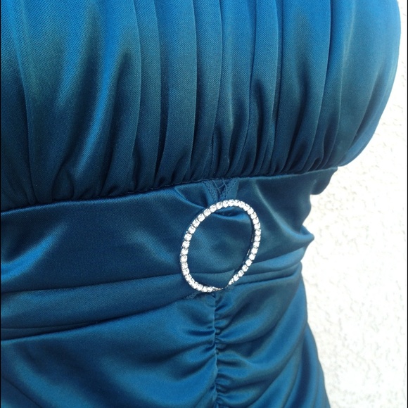 Teal Cocktail Dress - Picture 4 of 4