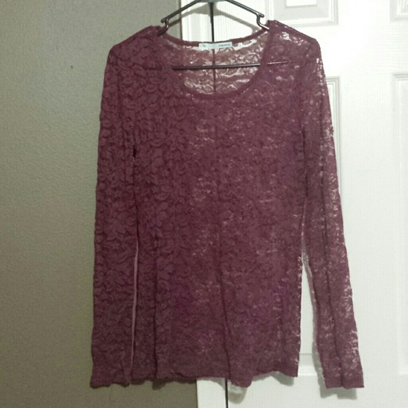 Lace long sleeve shirt
