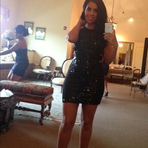 Bebe open back sequin dress