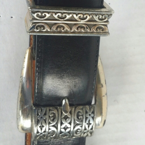 BRIGHTON CLASSIC BLACK LEATHER BELT